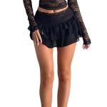 Floral Lace Mini Skirt for Beach Vacations
