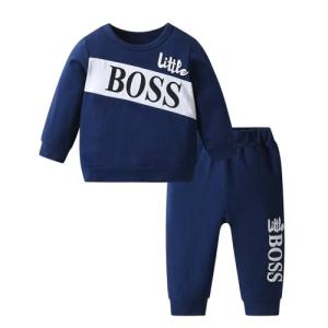 Kumsolu Toddler Boy Long Sleeve Tracksuit Set