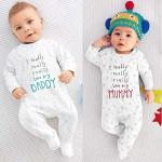 2-Pack Cotton Long Sleeve Newborn Rompers