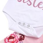 Baby Girl Little Sister Outfit Set - Pink