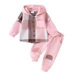 Toddler Girls Winter Outfit Set in Pink