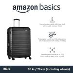 Amazon Basics Black Hardside Spinner Luggage, 78 cm