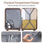 Kono Lightweight Hard Shell Carry-On Suitcase - Cream