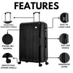 FLYMAX 24" Lightweight 4-Wheel Spinner Suitcase