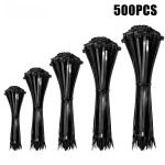 500PCS Black Nylon Self-Locking Cable Ties