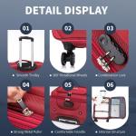 FLYMAX 32" Lightweight Expandable Red Suitcase