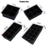 Silicone Jumbo Ice Cube Tray - 4/6/8/15/160 Grids