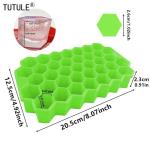 Honeycomb Ice Cube Tray with Lid - 37 Compartments