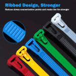 100 Reusable Nylon Cable Ties for Travel Organization