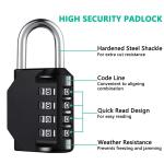 4-Digit Resettable Waterproof Heavy Duty Padlock