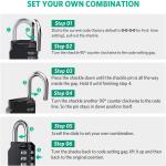 4-Digit Resettable Waterproof Heavy Duty Padlock