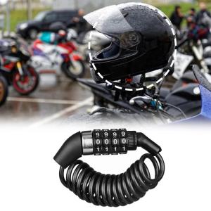 Portable 4-Digit Combination Motorcycle Helmet Lock