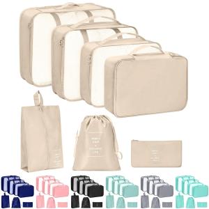 Travel Storage Bags Set for Clothes and Toiletries