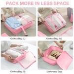 Travel Storage Bags Set for Clothes and Toiletries