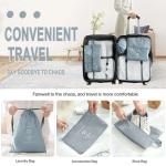 Travel Storage Bags Set for Clothes and Toiletries