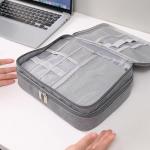 Black Travel Organizer Bag for Cables and Accessories