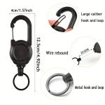 Retractable Keychain with Anti-Theft Wire Lock