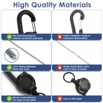 Retractable Keychain with Anti-Theft Wire Lock
