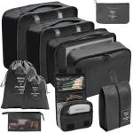 Travel Organizer Set with Packing Cubes and Pouches