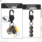 Retractable Keychain with Anti-Theft Wire Lock
