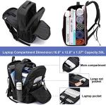 50L Water-Resistant Laptop Backpack with USB Port