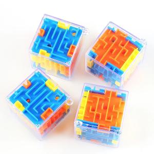Transparent 3D Maze Magic Cube Puzzle for Kids