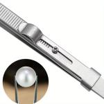 Stainless Steel Adjustable Slide Lock Tweezers