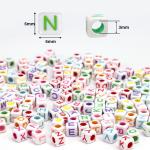 Acrylic Alphabet Cube Beads for DIY Jewelry