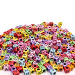 Acrylic Alphabet Cube Beads for DIY Jewelry