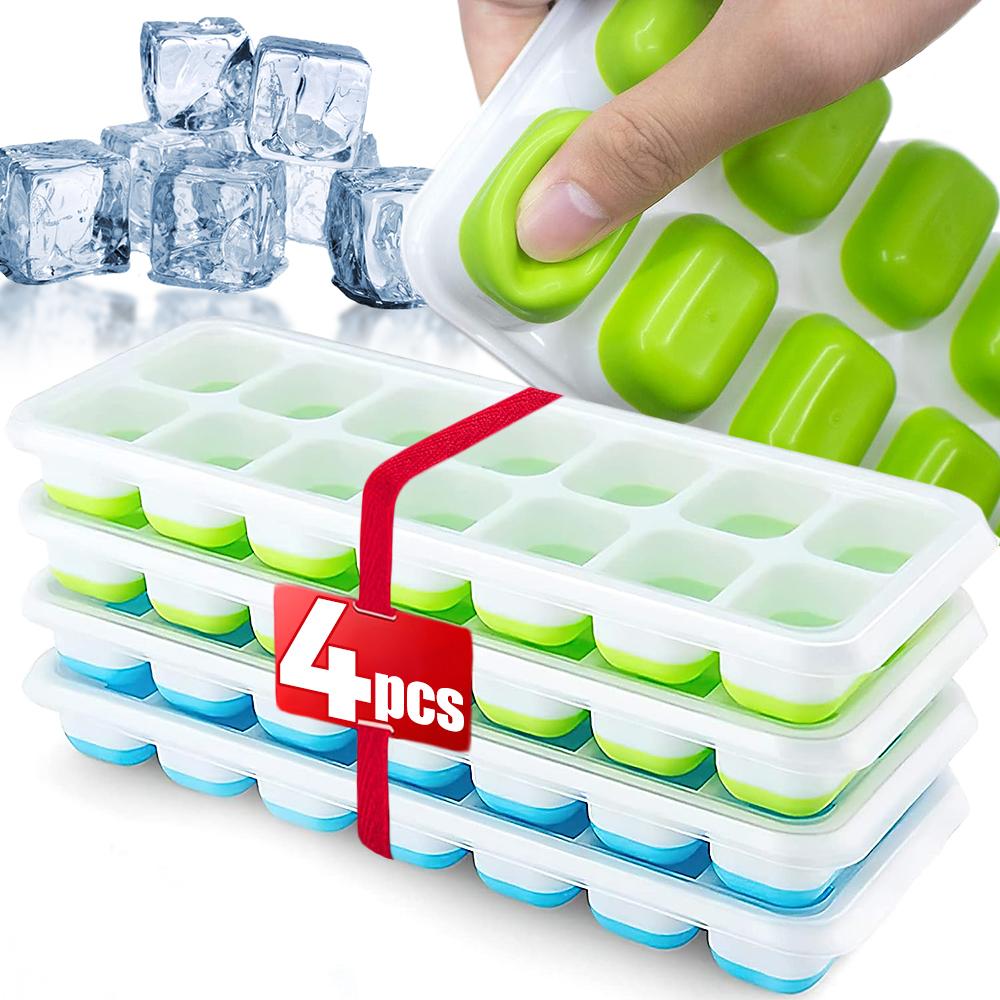 Silicone Ice Cube Tray with Lid - 14 Squares