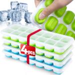 Silicone Ice Cube Tray with Lid - 14 Squares