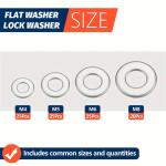 260-Piece Stainless Steel Washer Assortment Kit