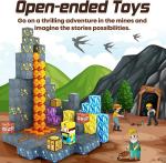 Magnetic Building Blocks Mine World Set for Kids