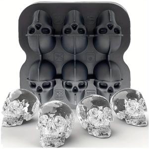 3D Skull Ice Ball Mold for Unique Cocktails