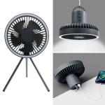 Rechargeable 10000mAh Camping Fan with LED Light
