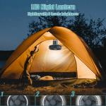 Rechargeable 10000mAh Camping Fan with LED Light