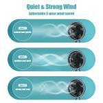 Rechargeable 10000mAh Camping Fan with LED Light