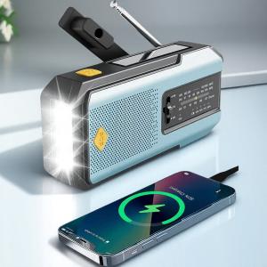 Emergency Weather Radio with Hand Crank and Solar
