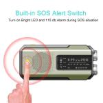 Emergency Weather Radio with Hand Crank and Solar