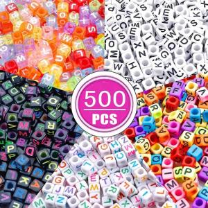Acrylic Alphabet Cube Beads for DIY Jewelry