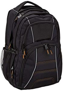 Amazon Basics Black Laptop Backpack for 17-inch Laptops