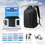 FENRUIEN Expandable Laptop Backpack with USB Charging