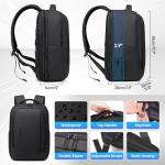 FENRUIEN Expandable Laptop Backpack with USB Charging