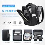 FENRUIEN Expandable Laptop Backpack with USB Charging