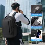 FENRUIEN Expandable Laptop Backpack with USB Charging