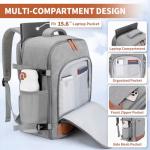 ZOMFELT 24L Water-Resistant Cabin Backpack Grey