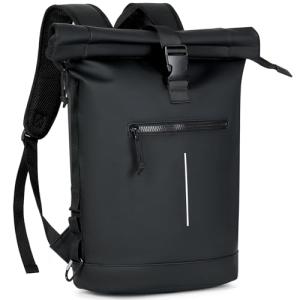 Waterproof 17-Inch Roll Top Laptop Backpack