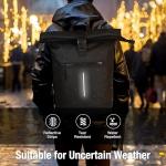 Waterproof 17-Inch Roll Top Laptop Backpack