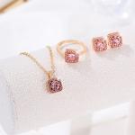 Elegant Jewelry Set: Necklace, Earrings & Ring