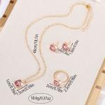 Elegant Jewelry Set: Necklace, Earrings & Ring